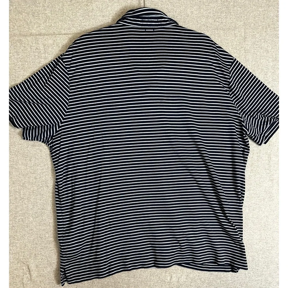 Polo Ralph Lauren Polo Shirt Mens XXL Navy Striped Classic Fit